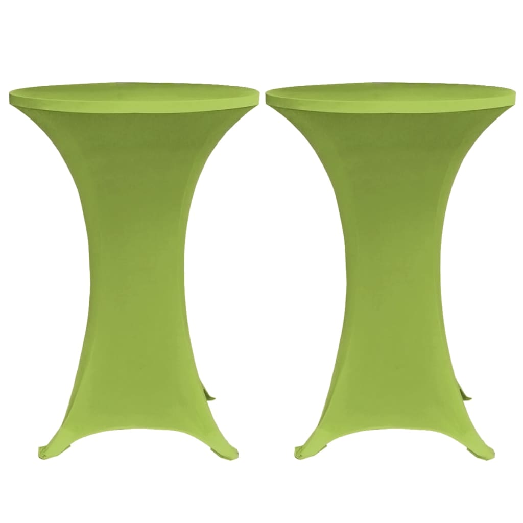 Vidaxl Cubierta de mesa Estiramiento 2 piezas de 70 cm verde