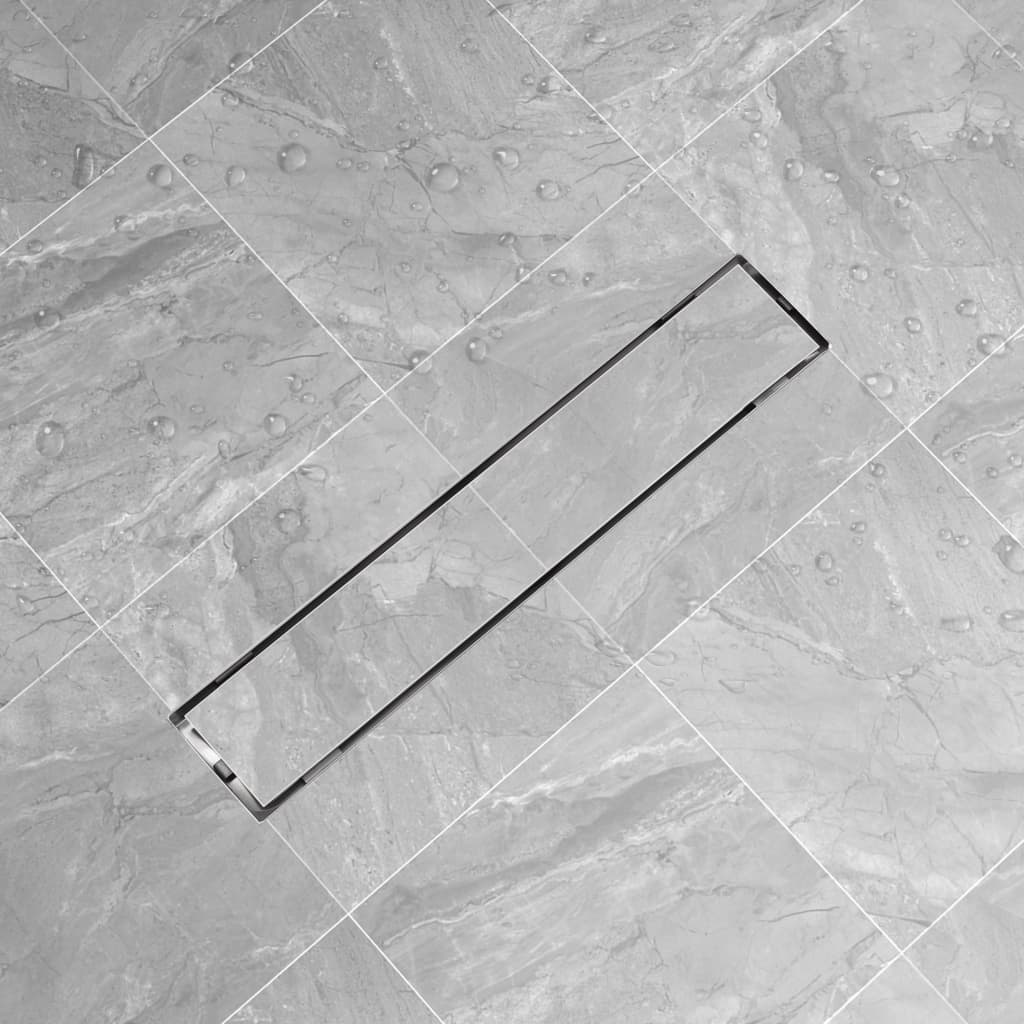 Vidaxl Douleur de douche rectangulaire 630x140 mm en acier inoxydable