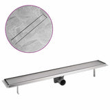 Vidaxl Douleur de douche en acier inoxydable rectangulaire 830x140 mm