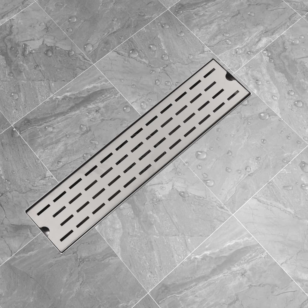 Vidaxl Doudeur de douche rectangulaire 530x140 mm en acier inoxydable