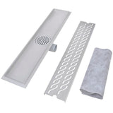 Vidaxl Douleur de douche Golf rectangulaire 630x140 mm en acier inoxydable