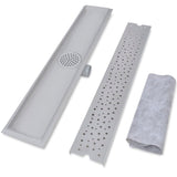 Vidaxl Douleur de douche Bubble rectangulaire 730x140 mm en acier inoxydable