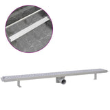 Vidaxl Doudeur de douche Bubble rectangulaire 1030x140 mm en acier inoxydable