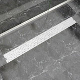 Vidaxl Doudeur de douche Bubble rectangulaire 1030x140 mm en acier inoxydable