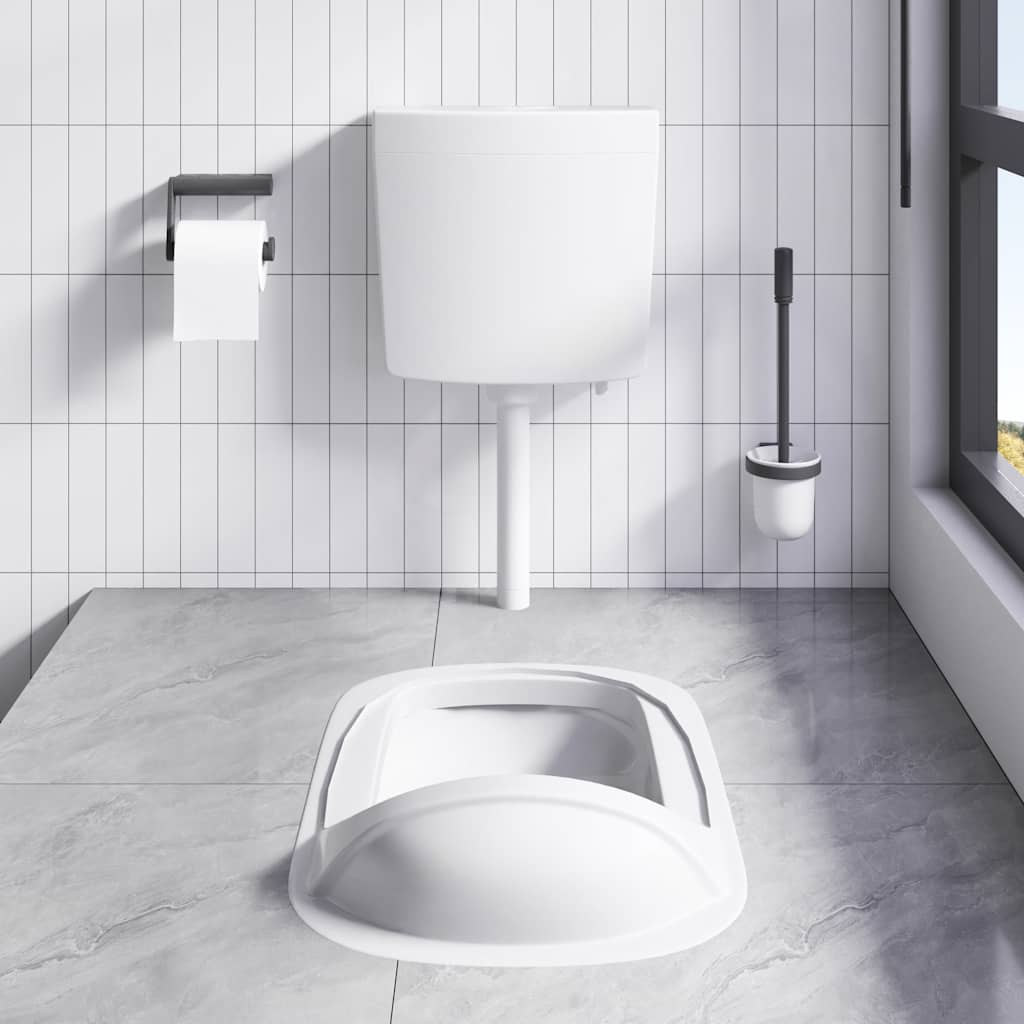 Plancher de toilette Vidaxl avec alimentation en eau au fond 3 6 L blanc