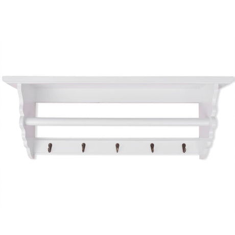 Vidaxl Coat Rack Baroque Style MDF blanc