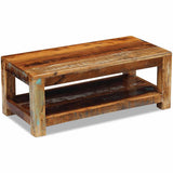 Vidaxl salontafel 90x45x35 cm massief gerecycled hout