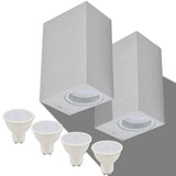 Vidaxl LED des lampes murales extérieures 2 pcs carrés vers le haut