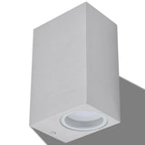 Vidaxl LED des lampes murales extérieures 2 pcs carrés vers le haut