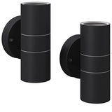 Lampe murale Vidaxl LED à l'extérieur en acier inoxydable 2 pcs