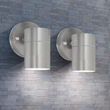 Vidaxl Lampes murales extérieures 2 en acier inoxydable