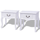Vidaxl nachtkastjes 2 stuks mdf wit