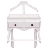 Rack de vêtements vidaxl avec armoire en bois blanc