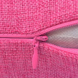 VidaXL housses de coussin 4 pièces aspect lin rose 40x40 cm