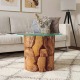 Vidaxl salontafel 60 cm massief teak drijfhout