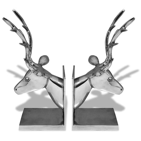 Vidaxl bookrests Herten 2 pièces en aluminium argent