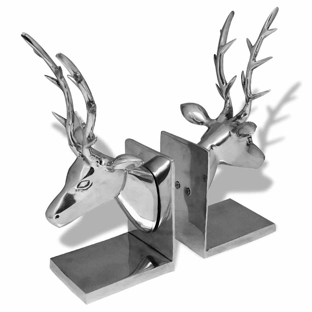 Vidaxl bookrests Herten 2 pièces en aluminium argent