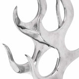 Vidaxl wijnrek vlammenvorm 9 flessen zilver aluminium