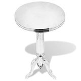 Vidaxl bijzettafel rond aluminium zilver