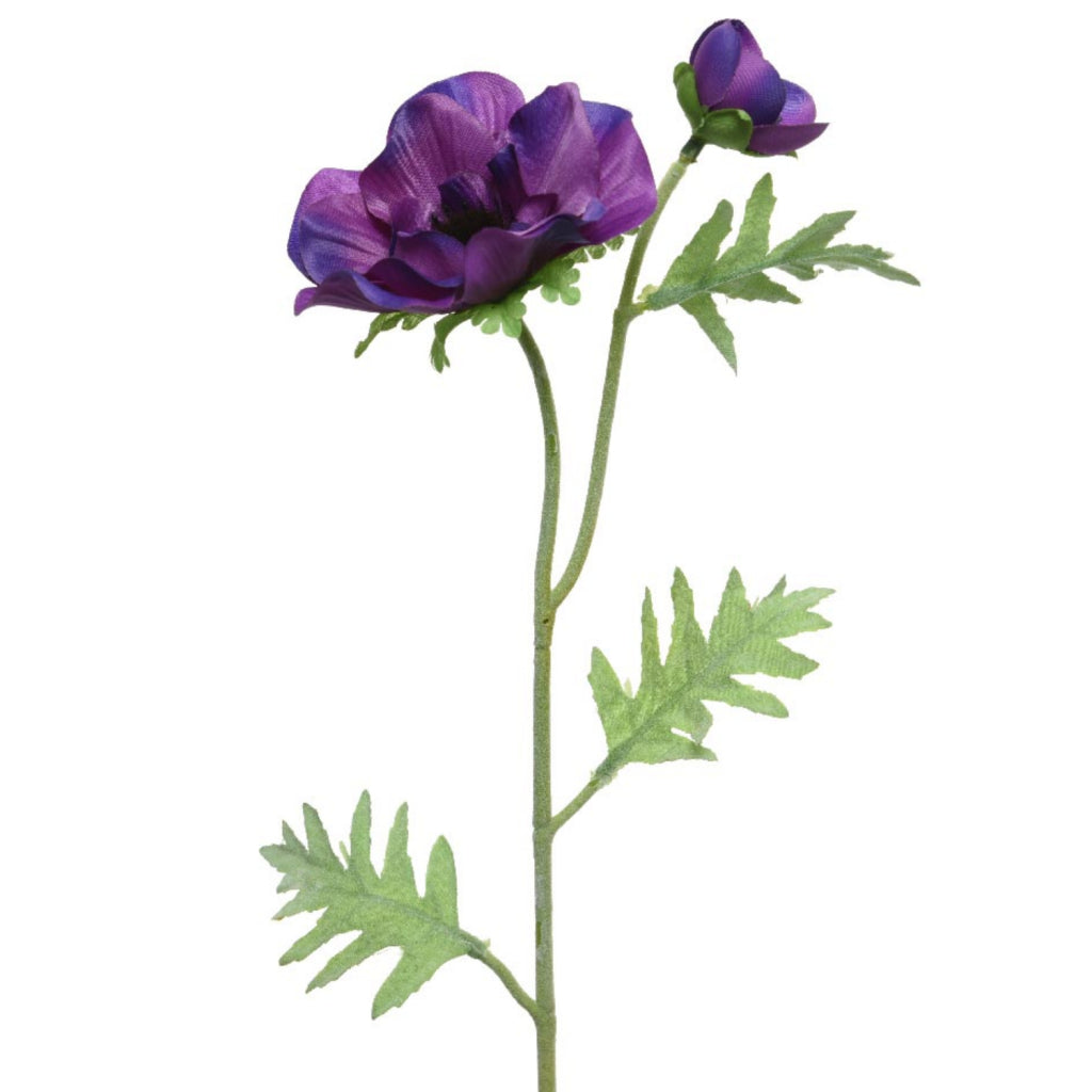 Fleur artificielle Basic anémone violette 41 cm