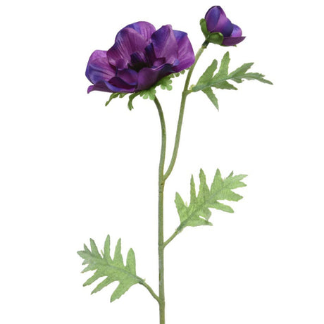Fleur artificielle Basic anémone violette 41 cm