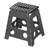 escabeau pliable noir gris 29 x 21,5 x 39,5 cm