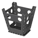 escabeau pliable noir gris 29 x 21,5 x 39,5 cm