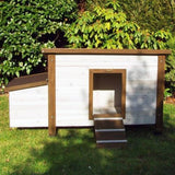 @Pet poulet coop 136x74.5x75 cm Bois blanc et brun