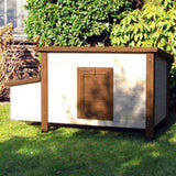 @Pet poulet coop 136x74.5x75 cm Bois blanc et brun