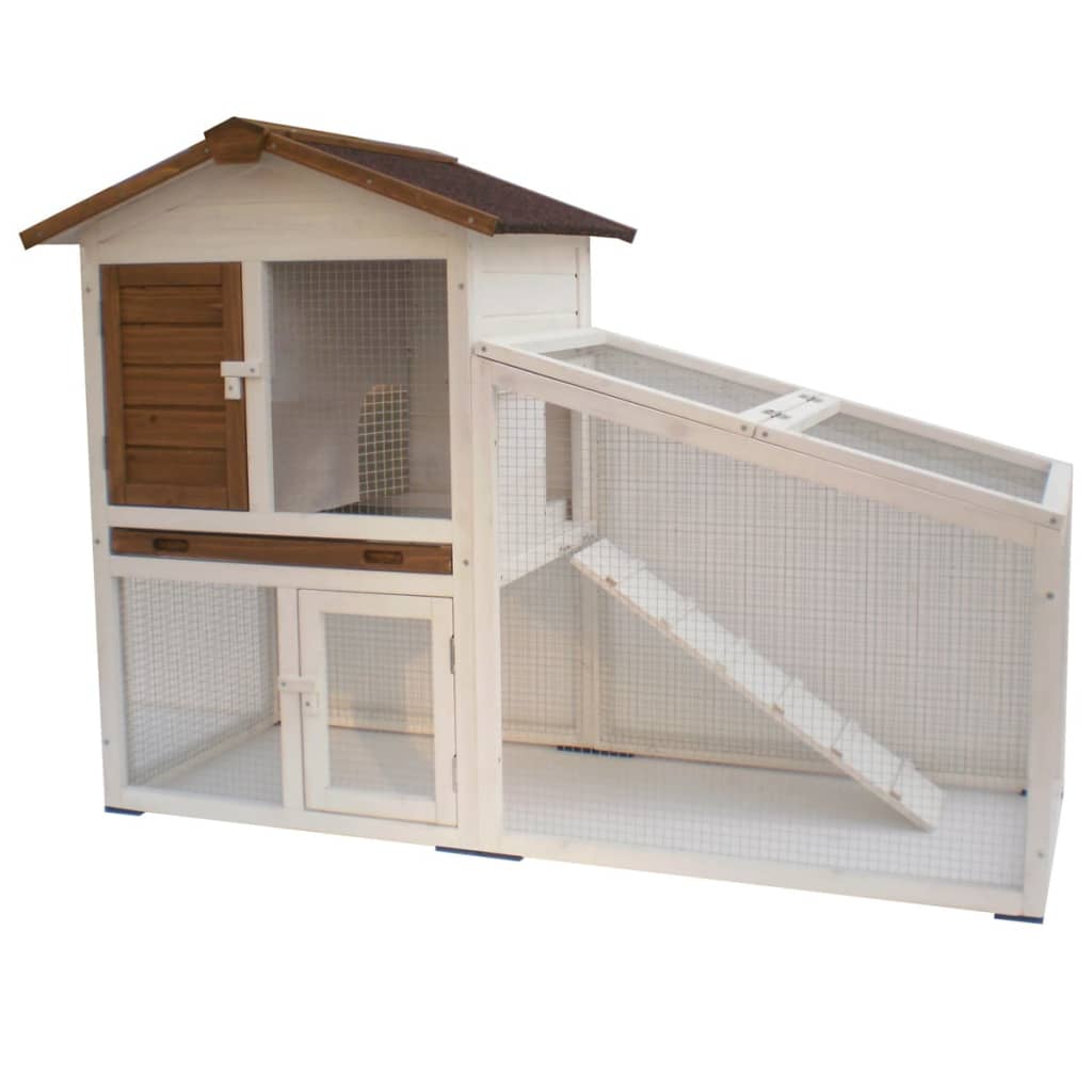 @Pet lapin HOK Tommy 140x65x100 cm blanc et brun 20072