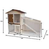 @Pet lapin HOK Tommy 140x65x100 cm blanc et brun 20072