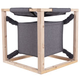 Quapas! lit de chat avec hamac Catcube M 54x54x54 cm gris