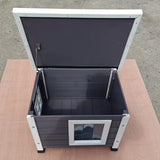 @Pet chat loft for Outside XL 68.5x54x51.5 cm Gris et blanc en bois et blanc