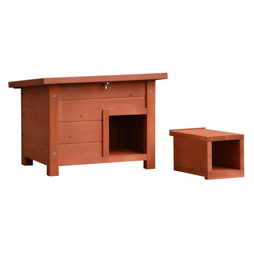 @Pet egelhuis hout marron