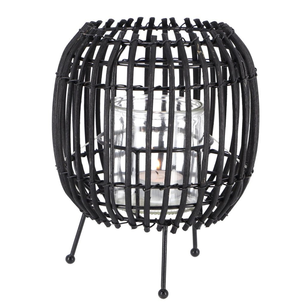 Autres marques lanterne rotin 20 cm beige noir assorti