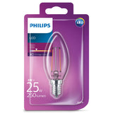 Philips LEDCLASSIC 25W (2W) B35 E14 WW CL ND 1BC 4 Belysning