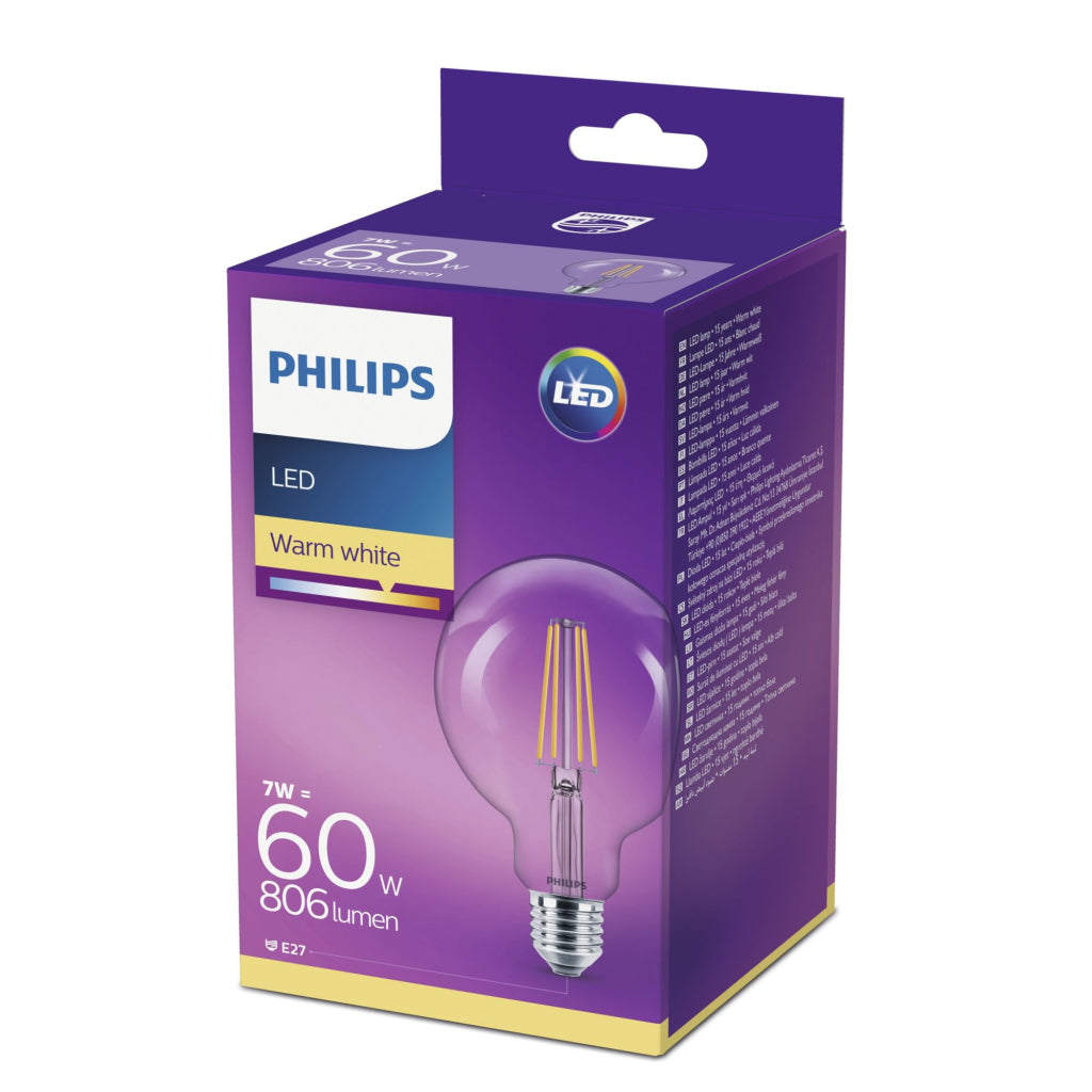 Philips ledet klassisk 60w varm hvit