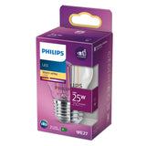 Lampe bougie classique LED Philips 25W E27 blanc chaud