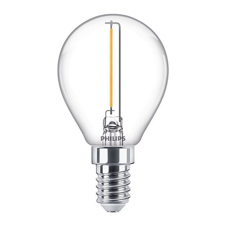 Lampe boule LED Philips transparente - 15 W - E14 - lumière blanc chaud