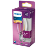 Lampe bougie classique LED Philips 25W B35 E14 blanc chaud
