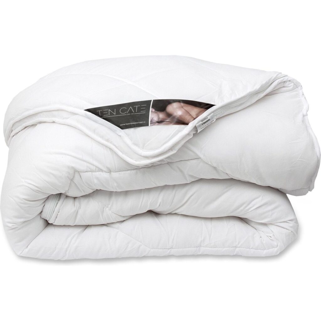 Couette Ten Cate luxe 4 saisons 200x200 cm boutons pression blanc
