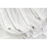 Couette Ten Cate luxe 4 saisons 200x200 cm boutons pression blanc