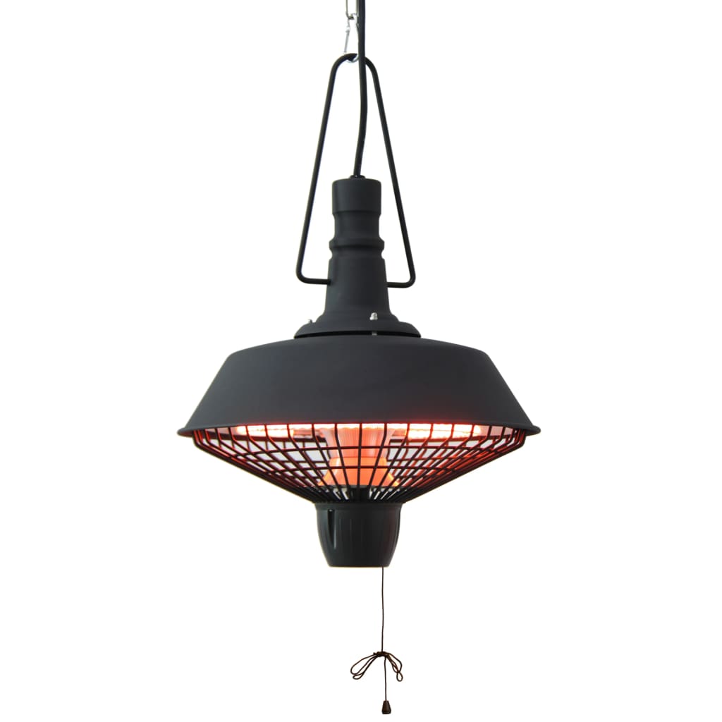 Chauffage de suspension du soleil Indus 2100 w halogène noir Rsh16