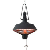 Chauffage de suspension du soleil Indus 2100 w halogène noir Rsh16