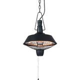 Chauffage de suspension du soleil Indus 2100 w halogène noir Rsh16