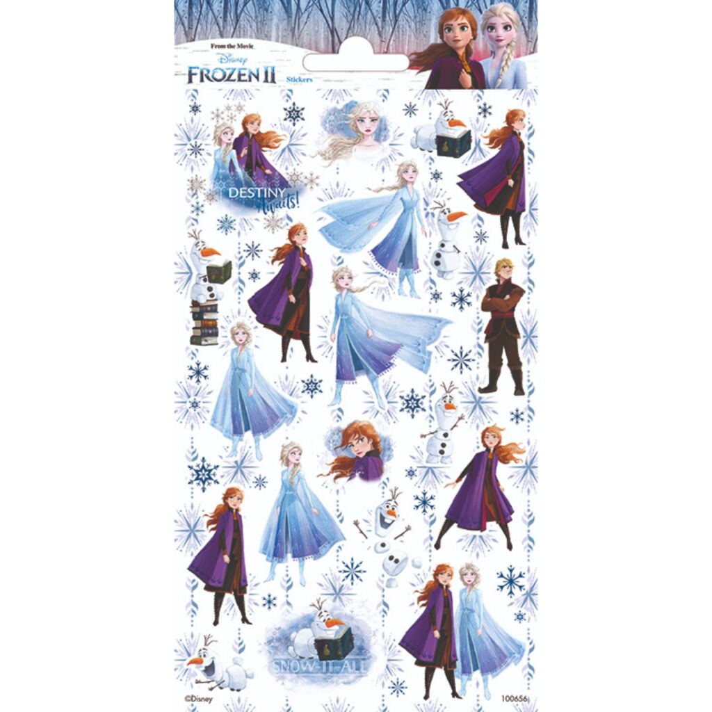 Feuille d'autocollants Totum paillettes disney la reine des neiges 2