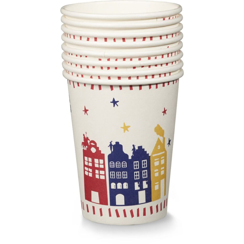 Basic Sinterklaas Disposable cups paper 8 pieces