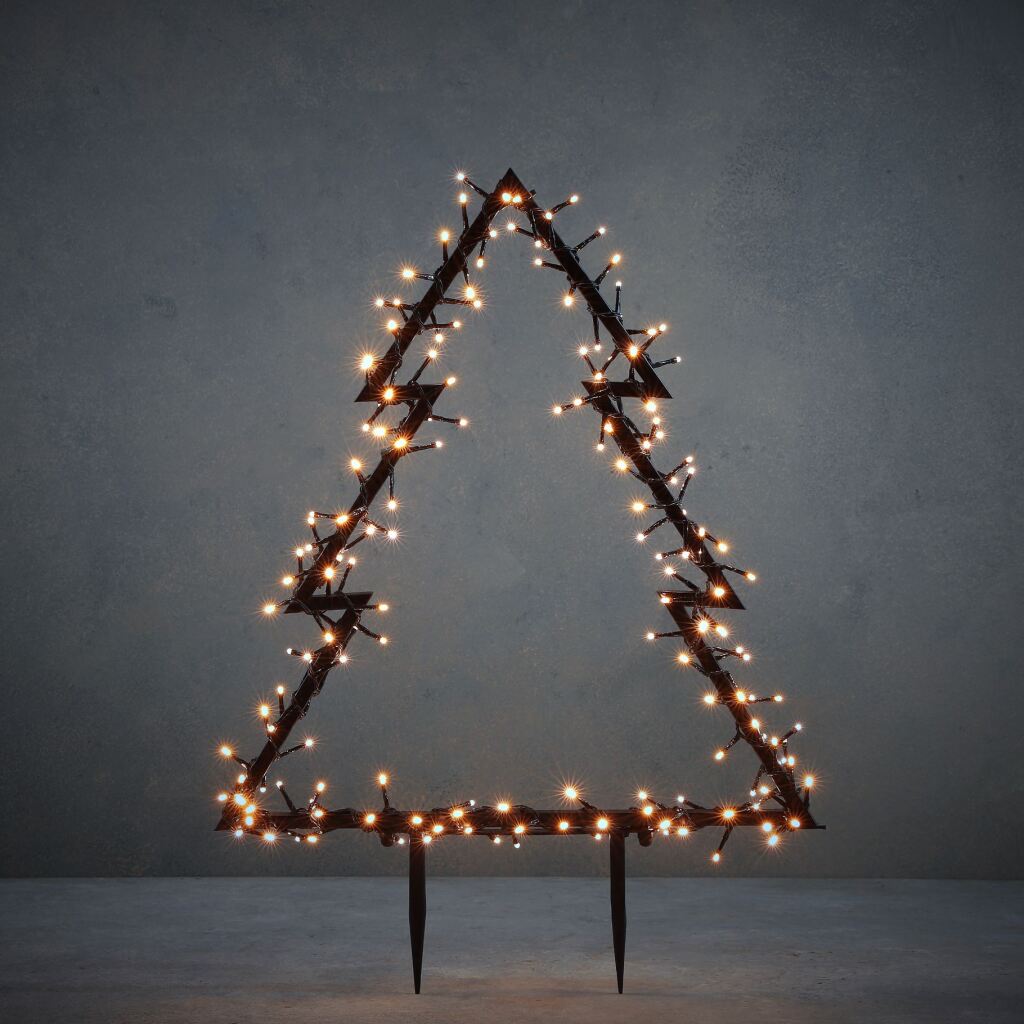 Autres marques luca éclairage décoration de jardin arbre led 175 leds 53x1x75 cm blanc chaud noir