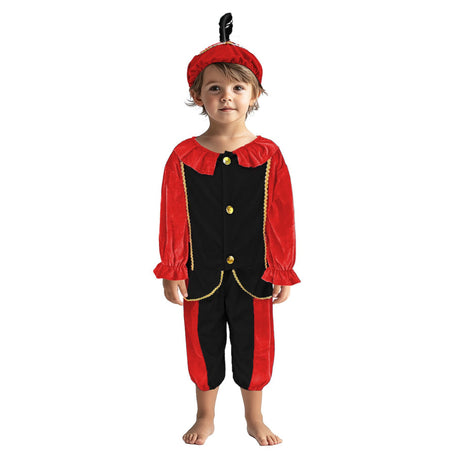 Costume Basic Pete noir rouge 110-116 cm