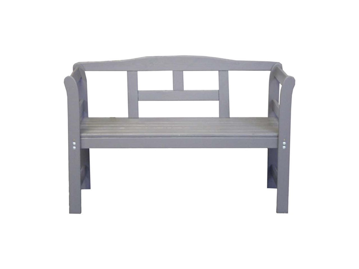 Banc de jardin Sens bois de pin FSC 113x40x75cm gris